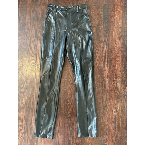 Abercrombie & Fitch Skinny Ultra High Rise Pants Leather Curve Love Size 8L - Picture 6 of 13
